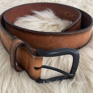 Lebrutt Montreall Italian Leather Belt Made in Canada sz 36 - gently used